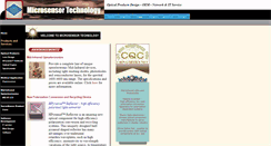 Desktop Screenshot of microsensortech.com